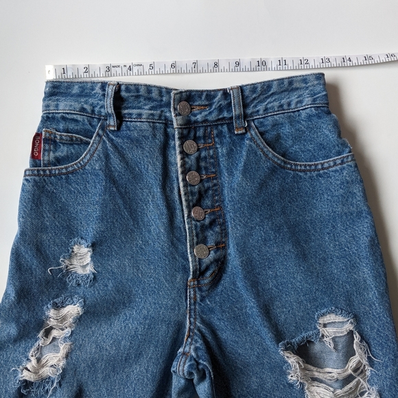 (bongo) Vintage 5 Button Hi-Waist Mom Jeans 5 - Picture 3 of 8